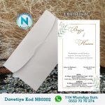 BEYAZ ZARFLI DAVETİYELER - NB0302