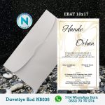 BEYAZ ZARFLI DAVETİYELER - NB036