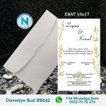 BEYAZ ZARFLI DAVETİYELER - NB042