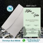 BEYAZ ZARFLI DAVETİYELER - NB046
