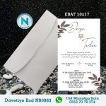 BEYAZ ZARFLI DAVETİYELER - NB0963