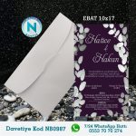 BEYAZ ZARFLI DAVETİYELER - NB0987
