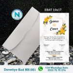 BEYAZ ZARFLI DAVETİYELER - NB1001