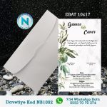 BEYAZ ZARFLI DAVETİYELER - NB1002