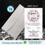 BEYAZ ZARFLI DAVETİYELER - NB1003