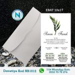 BEYAZ ZARFLI DAVETİYELER - NB1012
