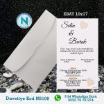 BEYAZ ZARFLI DAVETİYELER - NB108-1