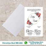 BEYAZ ZARFLI DAVETİYELER - NB1292