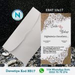 BEYAZ ZARFLI DAVETİYELER - NB17