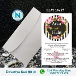 BEYAZ ZARFLI DAVETİYELER - NB19