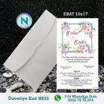 BEYAZ ZARFLI DAVETİYELER - NB35