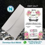 BEYAZ ZARFLI DAVETİYELER - NB356