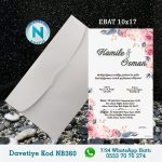 BEYAZ ZARFLI DAVETİYELER - NB360