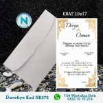 BEYAZ ZARFLI DAVETİYELER - NB376