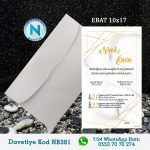 BEYAZ ZARFLI DAVETİYELER - NB381