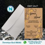 BEYAZ ZARFLI DAVETİYELER - NB392