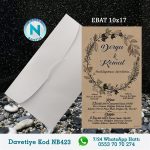 BEYAZ ZARFLI DAVETİYELER - NB423