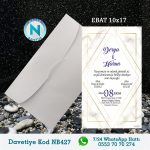 BEYAZ ZARFLI DAVETİYELER - NB427