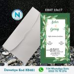 BEYAZ ZARFLI DAVETİYELER - NB461