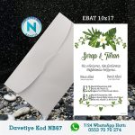 BEYAZ ZARFLI DAVETİYELER - NB67