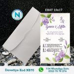 BEYAZ ZARFLI DAVETİYELER - NB70