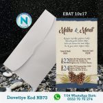 BEYAZ ZARFLI DAVETİYELER - NB73