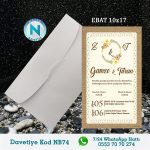 BEYAZ ZARFLI DAVETİYELER - NB74