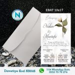 BEYAZ ZARFLI DAVETİYELER - NB846