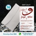 BEYAZ ZARFLI DAVETİYELER - NB9