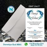 BEYAZ ZARFLI DAVETİYELER - NB91