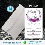 BEYAZ ZARFLI DAVETİYELER - NB93