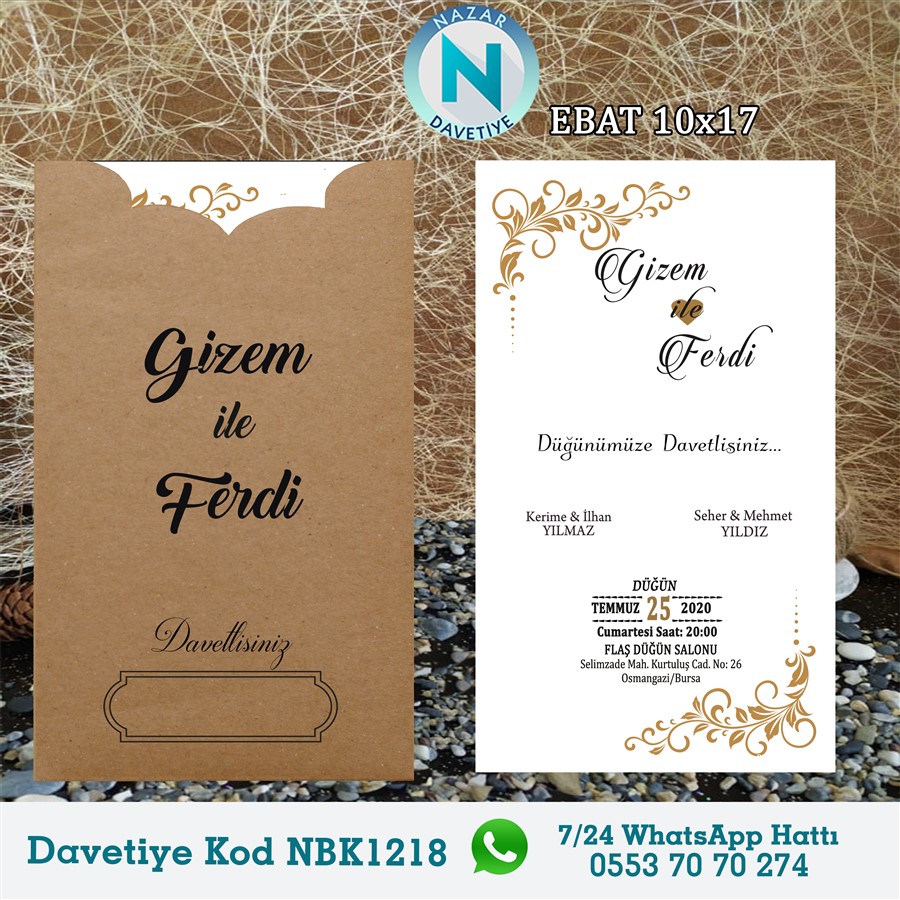 NBK1218 DİK RENKLİ ZARFLI - NBK1218 - Görsel 1