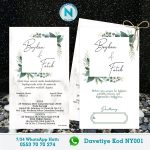 ÇİFTLİ DAVETİYE - NY001