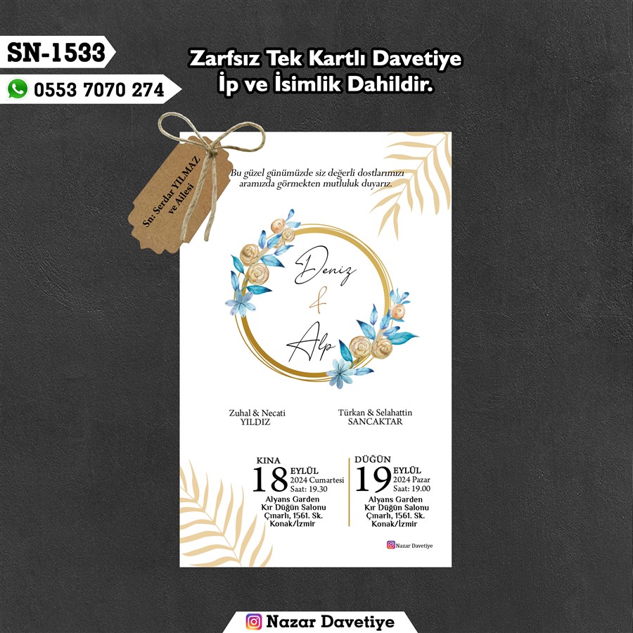 SN-1533 TEKLİ DÜĞÜN - SN-1533 - Görsel 1