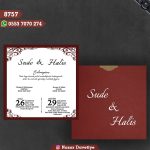KARE ZARFLI DAVETİYE - SN-8157